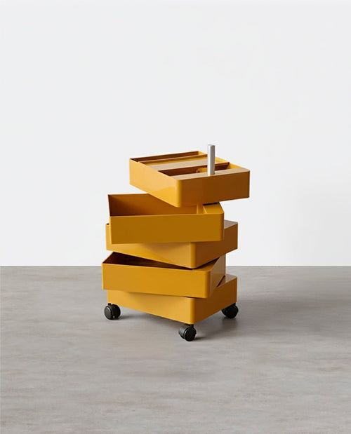 Afar Side Table With Storage & Trolley - Miola