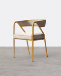 Dwight Dining Chair, Gold Frame - Miola