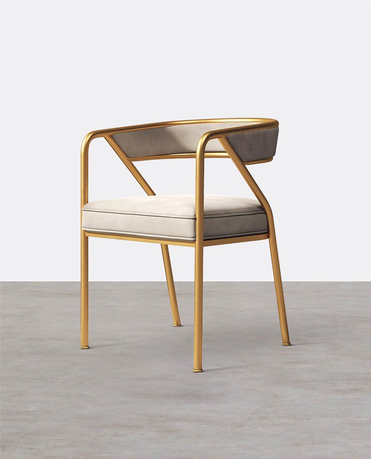 Dwight Dining Chair, Gold Frame - Miola