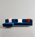 WH215 Three Seater Corner Sofa, Velvet - Miola