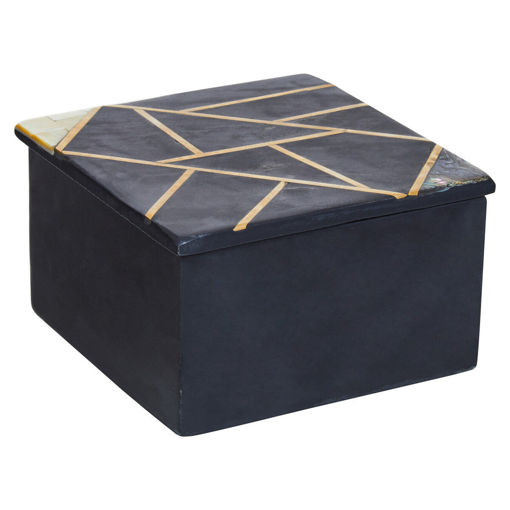 Oriana Small Black Slate with Mother of Pearl Inlay Trinket Box