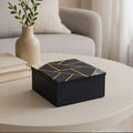 Oriana Small Black Slate with Mother of Pearl Inlay Trinket Box