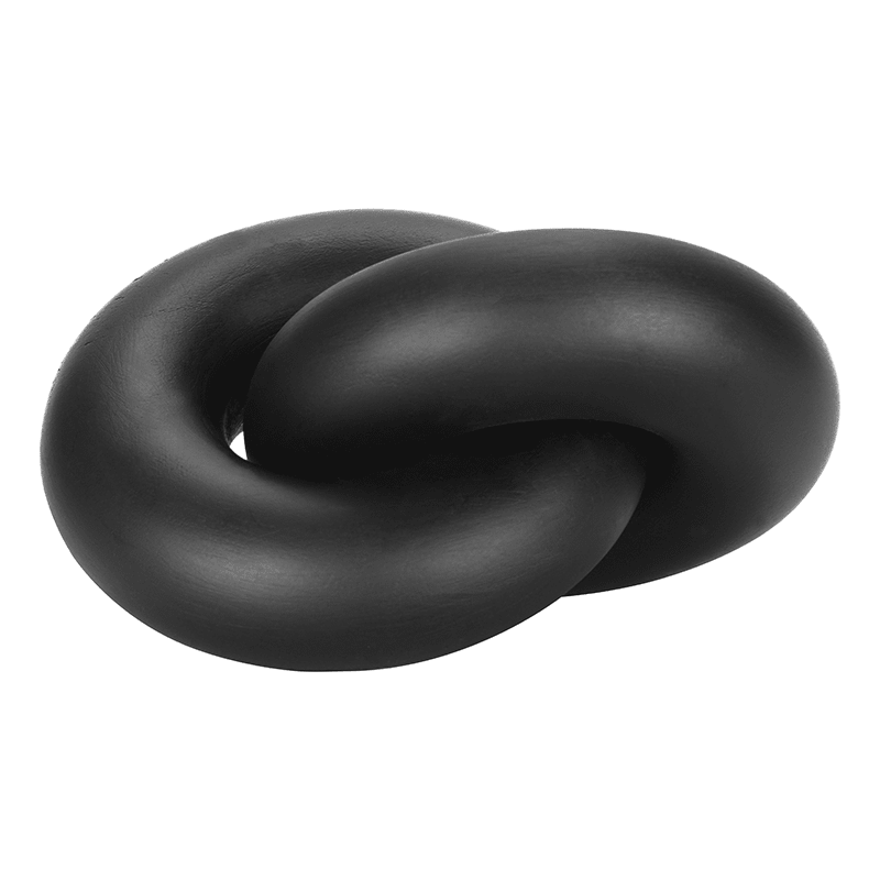 Cato Black Wood Small Knot Decor - Miola