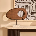 Westo Natural Wood Horizontal Sculpture With Travertine Base - Miola