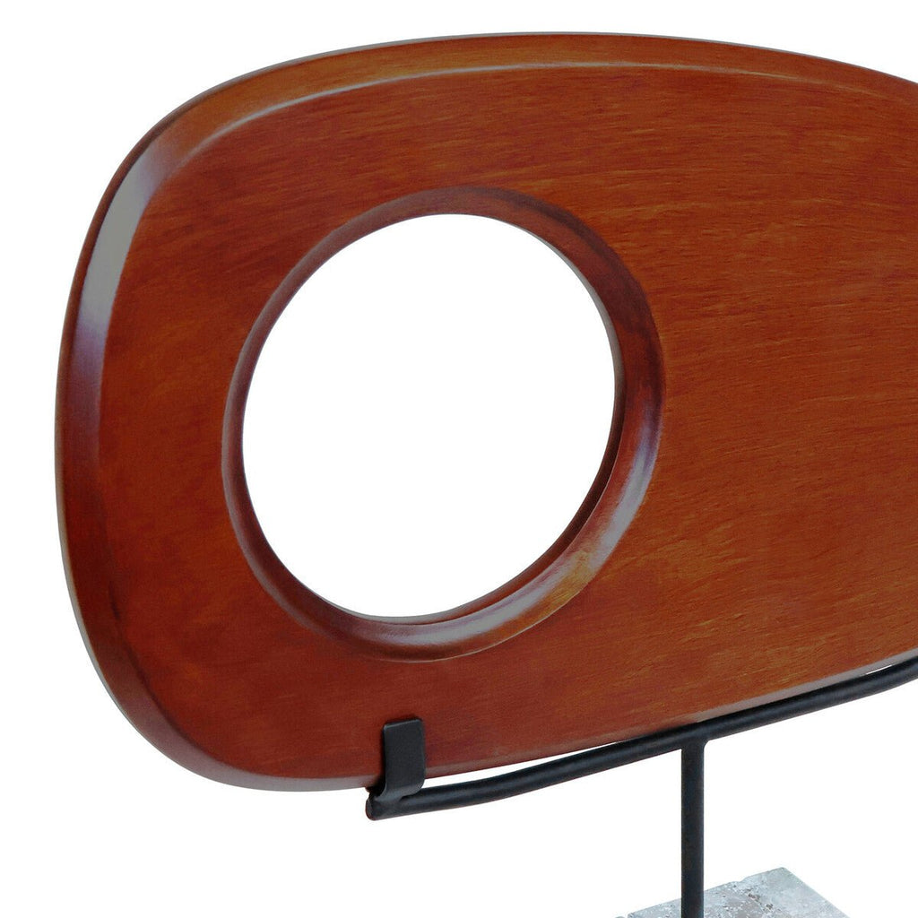 Westo Natural Wood Horizontal Sculpture With Travertine Base - Miola
