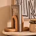 Arlo Natural Wood Set Of 2 Bookends - Miola