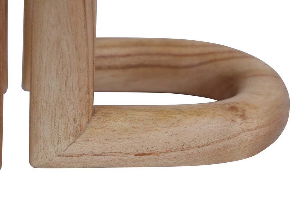 Arlo Natural Wood Set Of 2 Bookends - Miola