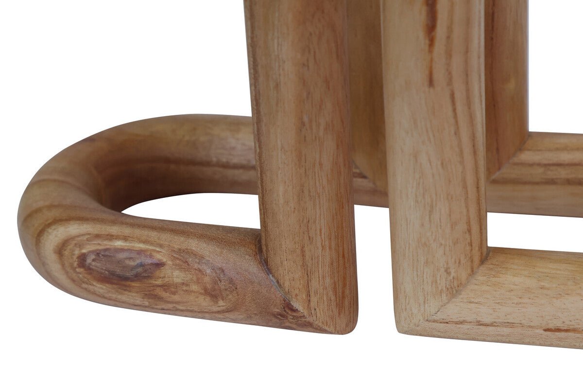 Arlo Natural Wood Set Of 2 Bookends - Miola