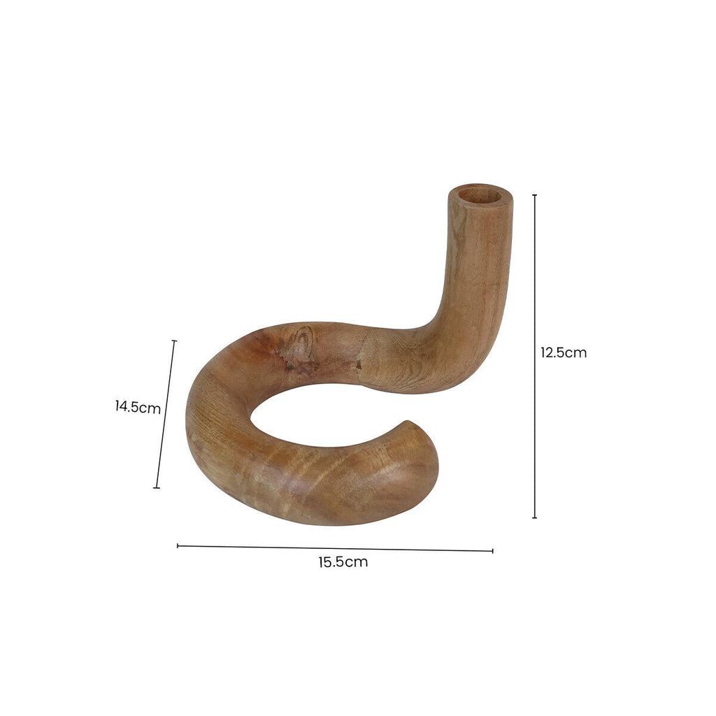 Arlo Natural Wood Candle Holder - Miola