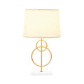 White and Gold Circles Table Lamp - Miola