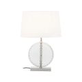 Zarni Glass and Brushed Chrome Table Lamp - Miola