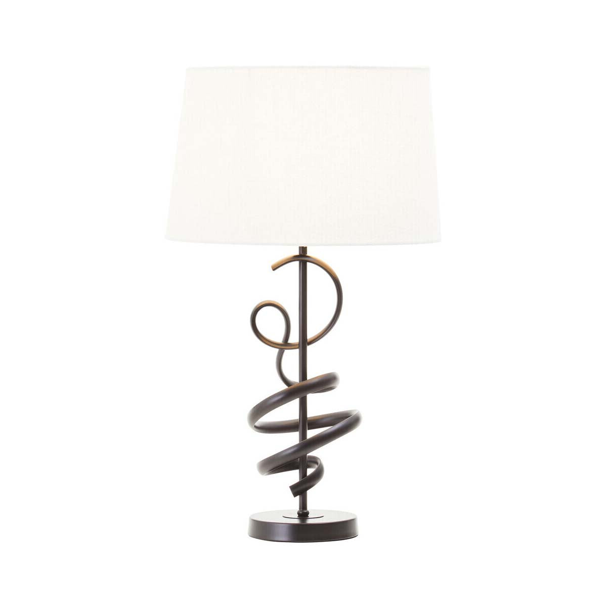 Matte Black Squiggle Table Lamp