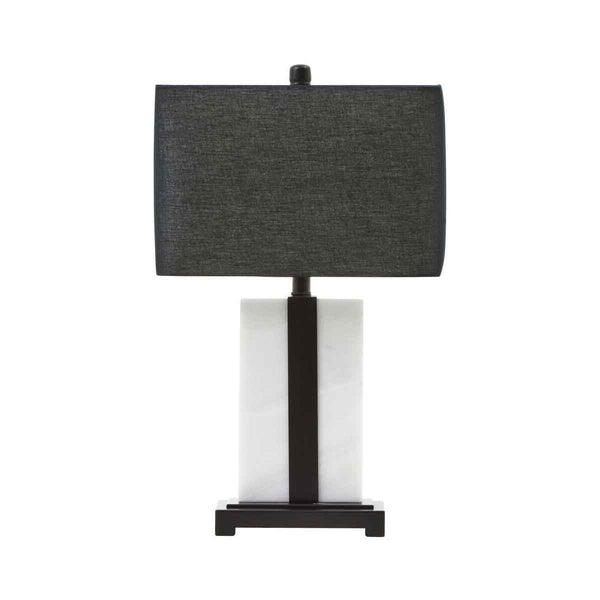 Black and White Marble Table Lamp - Miola