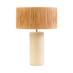 Natural Papier Mache Table Lamp
