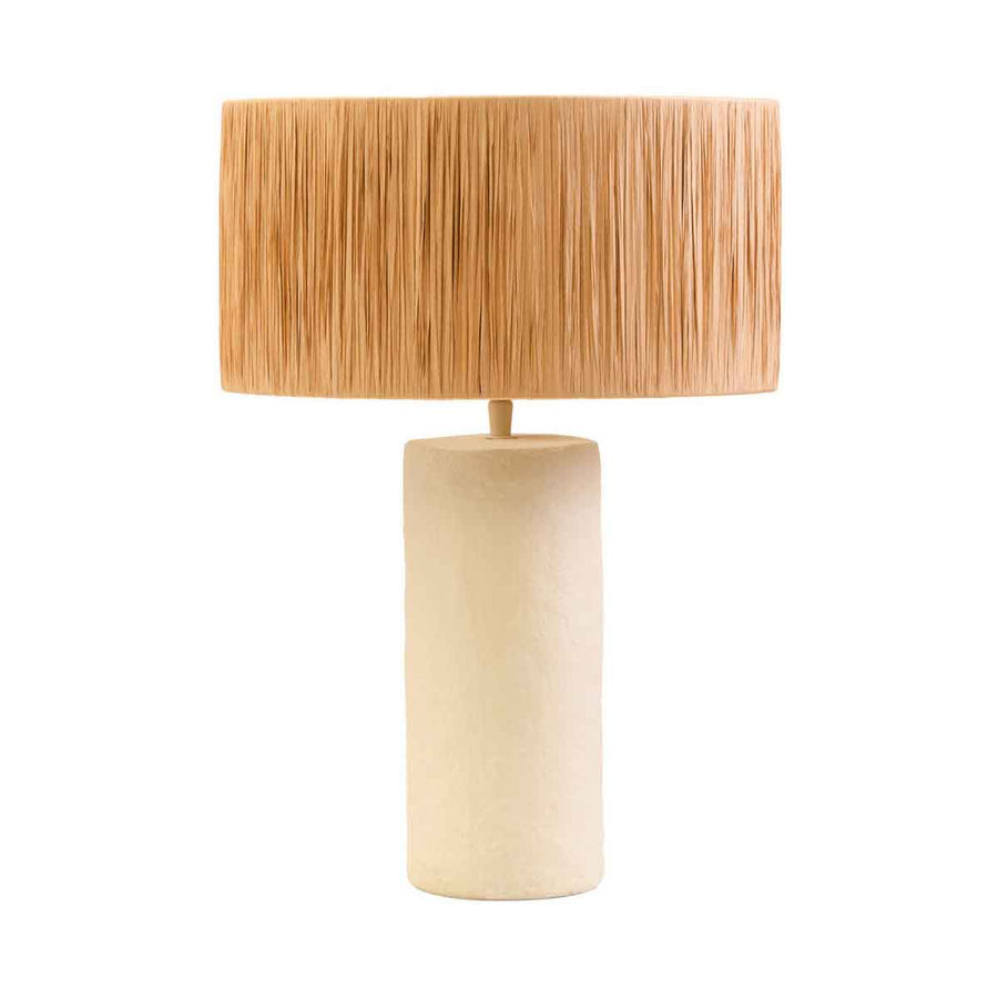 Natural Papier Mache Table Lamp