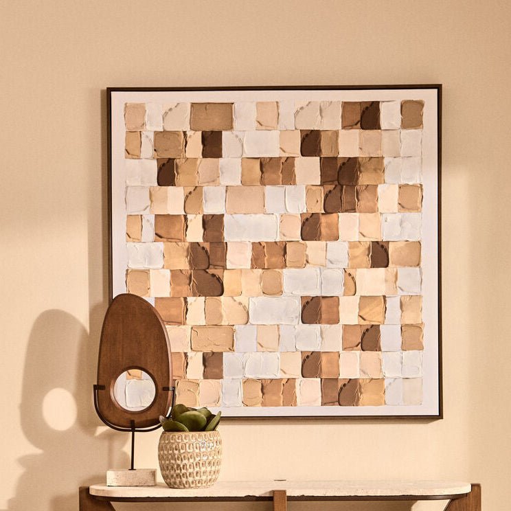 Astratto Textured Wall Art in Neutral Tones - Miola