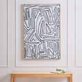 Astratto Abstract Black and Cream Textured Wall Art - Miola