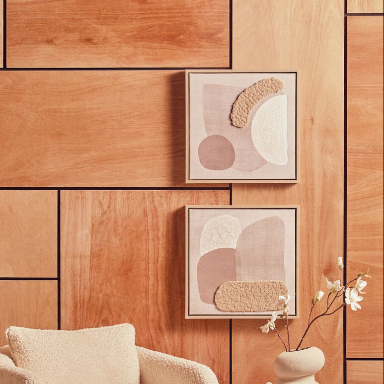 Astratto Set Of 2 Natural Textured Wall Art - Miola