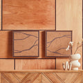 Astratto Set Of 2 Brown and Black Textured Wall Art - Miola