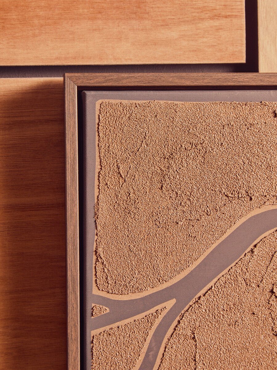 Astratto Set Of 2 Brown and Black Textured Wall Art - Miola