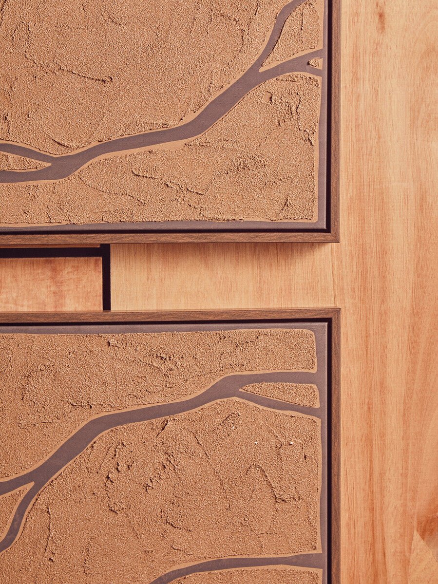 Astratto Set Of 2 Brown and Black Textured Wall Art - Miola