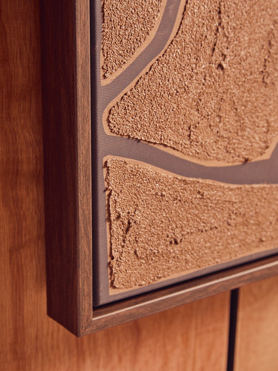Astratto Set Of 2 Brown and Black Textured Wall Art - Miola