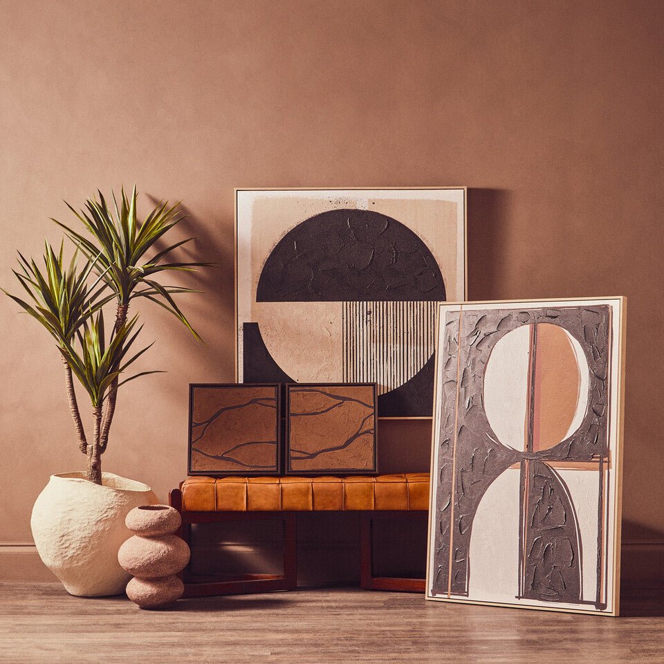 Astratto Black and Cream Wall Art - Miola