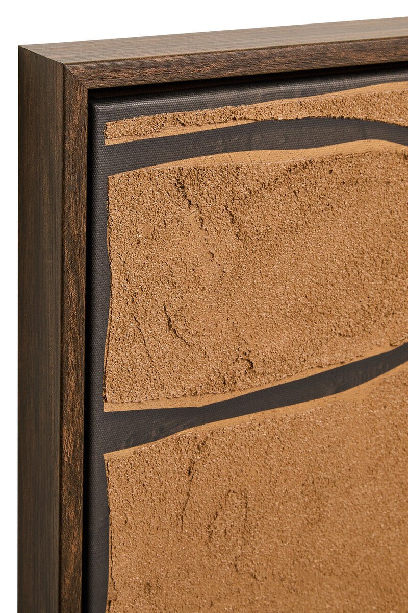 Astratto Set Of 2 Brown and Black Textured Wall Art - Miola
