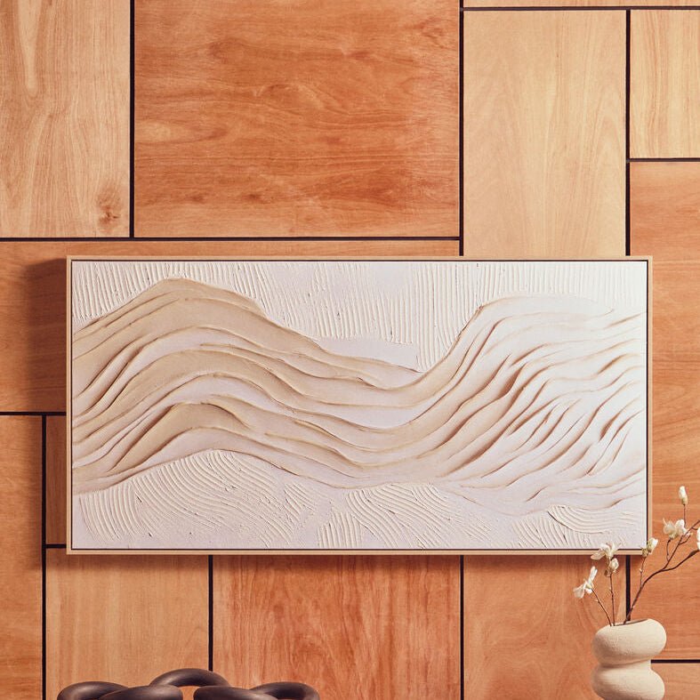 Astratto Cream Textured Wall Art - Miola
