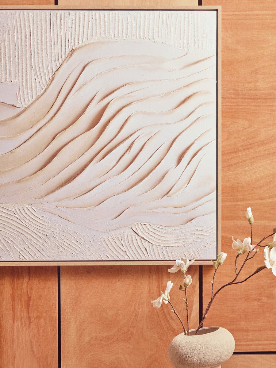 Astratto Cream Textured Wall Art - Miola