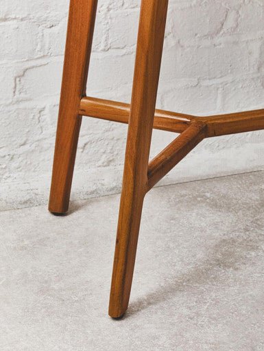 White Marble Top Console Table with Sustainable Acacia Wood Base, Myan - Miola