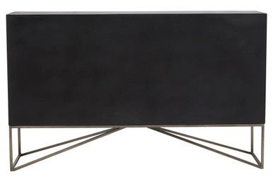 Solana Grey Washed Carved Mango Wood Sideboard - Miola