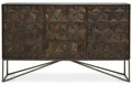 Solana Grey Washed Carved Mango Wood Sideboard - Miola