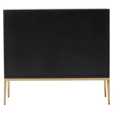Davoli Black and Gold Two Door Sideboard - Miola