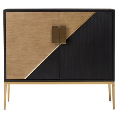 Davoli Black and Gold Two Door Sideboard - Miola