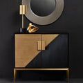 Davoli Black and Gold Two Door Sideboard - Miola