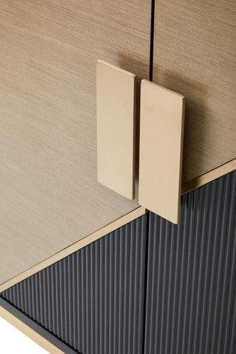 Davoli Black and Gold Two Door Sideboard - Miola