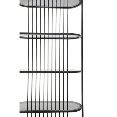 Vogue Five Tier Black Shelf Unit