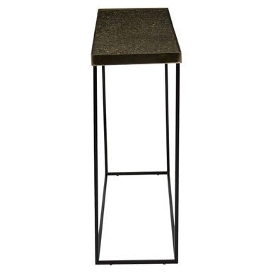 Gold Finish Console Table with Black Metal Interconnected Legs, Akola - Miola