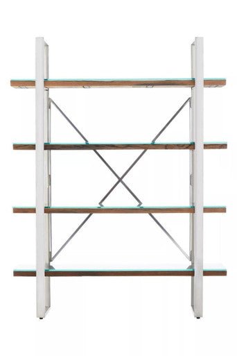 Kerala Natural Wood Four Tier Shelf Unit - Miola