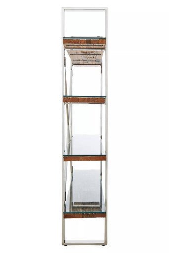 Kerala Natural Wood Four Tier Shelf Unit - Miola