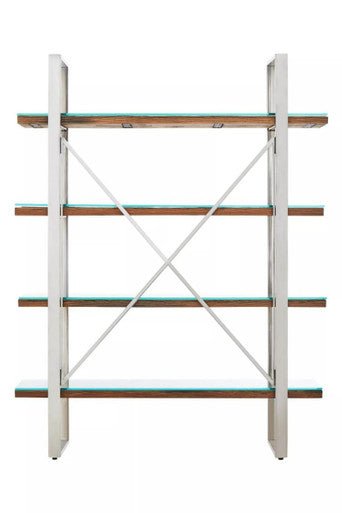 Kerala Natural Wood Four Tier Shelf Unit - Miola