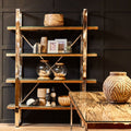 Kerala Natural Wood Four Tier Shelf Unit - Miola