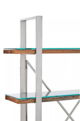 Kerala Natural Wood Four Tier Shelf Unit - Miola