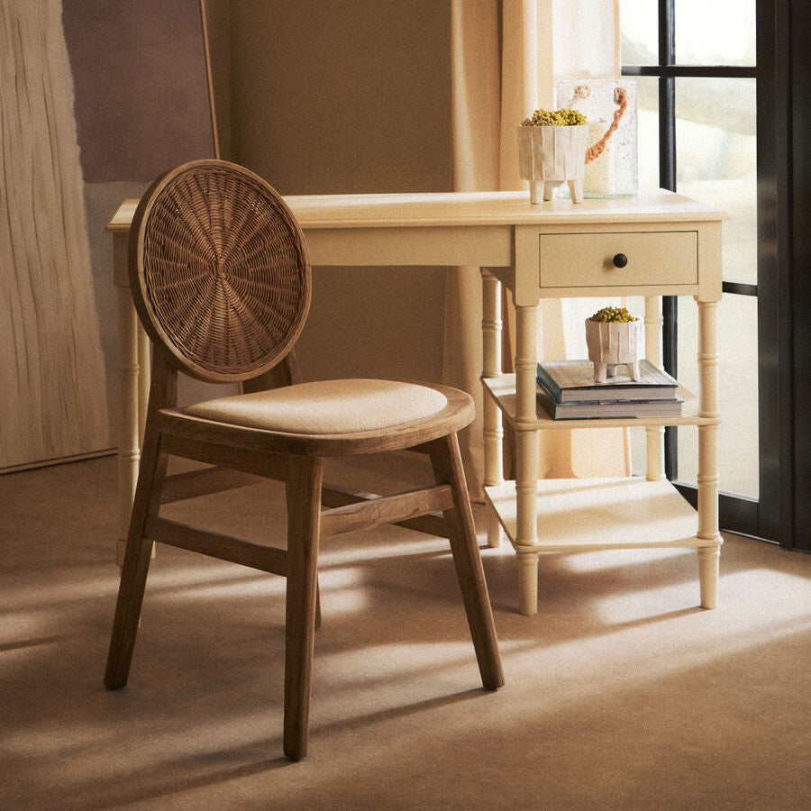 Cebu Beige Fabric Dining Chair