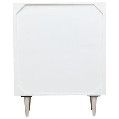 Sita Two Door Whitewash Mango Wood Abstract Cabinet - Miola