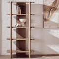 Torello Five Tier Grey Mango Wood Shelf Unit - Miola