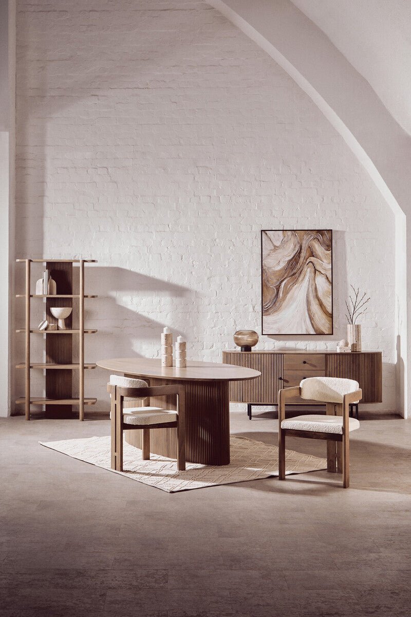 Torello Five Tier Grey Mango Wood Shelf Unit - Miola