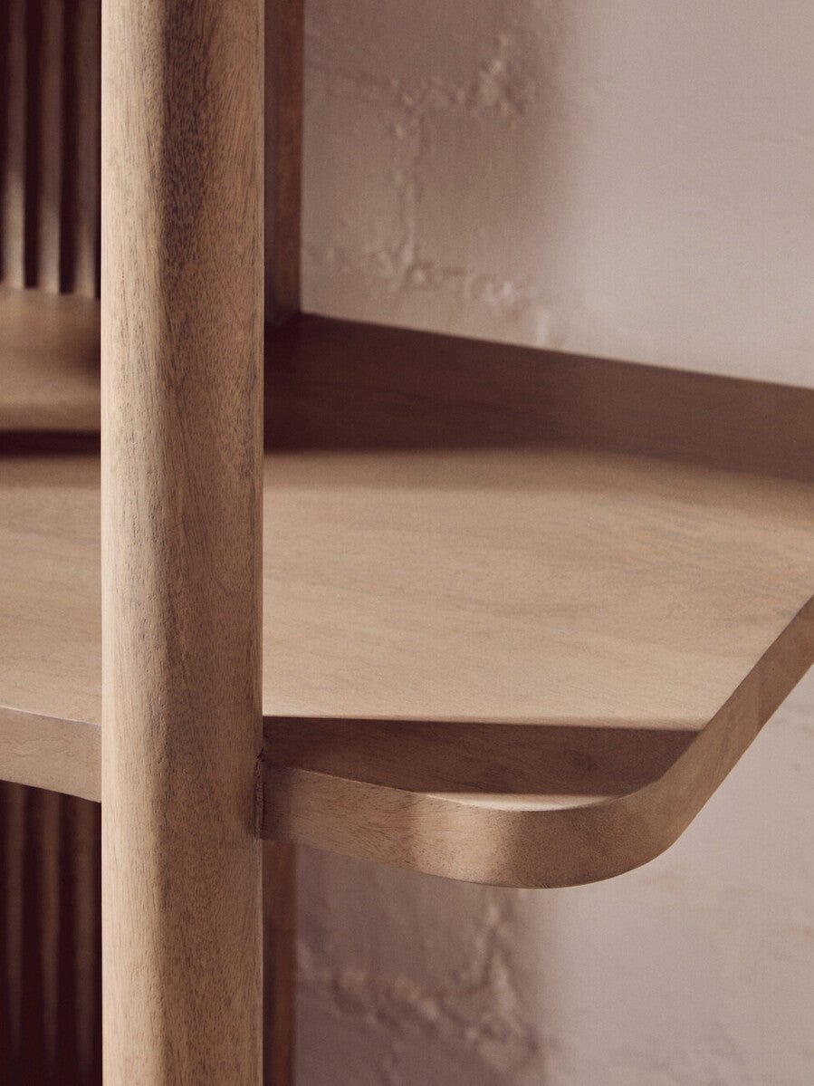 Torello Five Tier Grey Mango Wood Shelf Unit - Miola