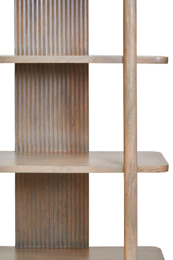 Torello Five Tier Grey Mango Wood Shelf Unit - Miola
